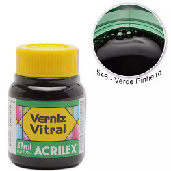 Verniz Vitral - 37 ml - Acrilex - Verde Pinheiro