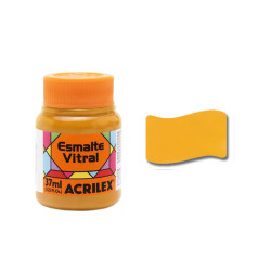 Esmalte Vitral Fosco - 37 ml - Acrilex - Amarelo Cádmio