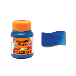 Esmalte Vitral Fosco - 37 ml - Acrilex - Azul