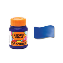 Esmalte Vitral Fosco - 37 ml - Acrilex - Azul Cobalto