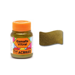 Esmalte Vitral Metálico - 37 ml - Acrilex - Bronze