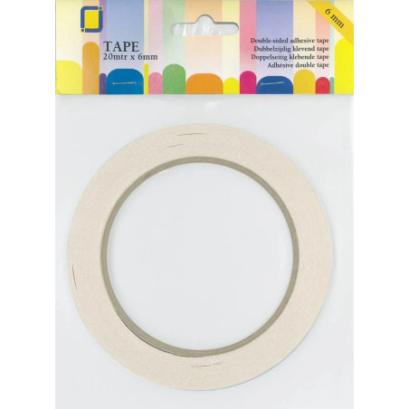 Fita Adesiva Dupla Face - 6 mm - 20 m