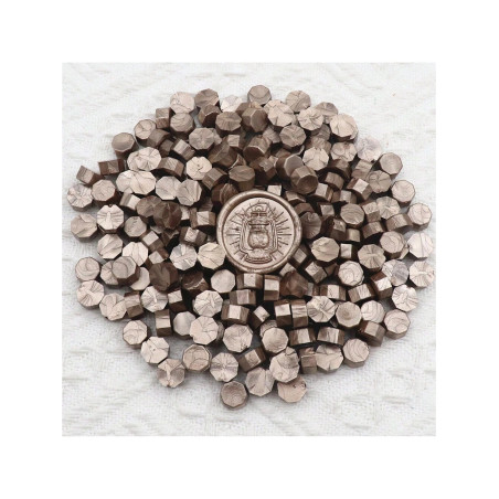 Pérolas de Lacre/Cera - Octógonos - Cores Metalizadas - 100 unidades