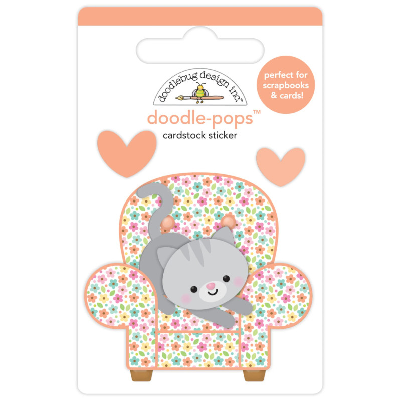 Autocolantes 3D - Doodle-Pops - Cozy Kitty - Doodlebug