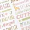 Autocolantes 3D - Thickers - Hello Little Girl Thickers Phrase Foam with Gold Foil
