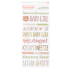Autocolantes 3D - Thickers - Hello Little Girl Thickers Phrase Foam with Gold Foil
