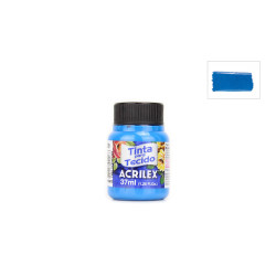 Tinta para Tecido Fluorescente - Acrilex - 37 ml - Azul