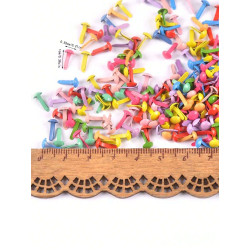 Ataches - Mix Cores - 100 unidades - 0,55 cm (mini)