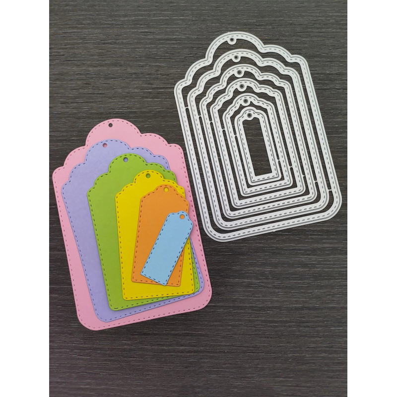 Cortantes - Etiquetas com Topo Ondulado e com Tracejado