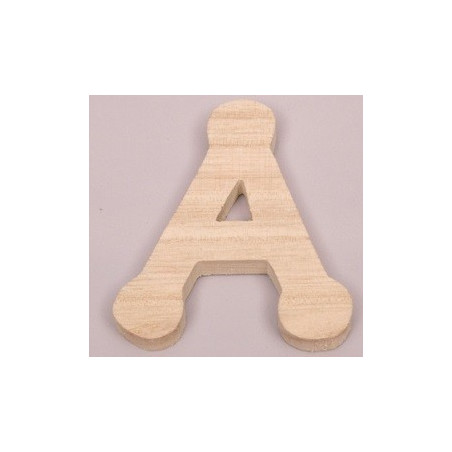 Letra em madeira 7 cm - A