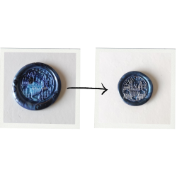 Marcador Metálico para Lacre - Prateado - Aladine