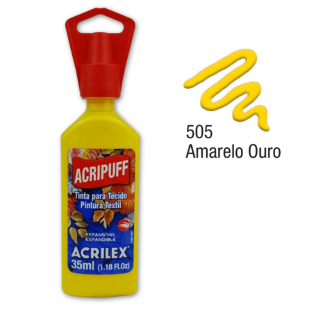 Acripuff - 35 ml - Acrilex - Amarelo Ouro