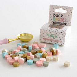 Pérolas de Lacre/Cera - Octógonos - Back to Basics - Mix de Cores - Mintopia