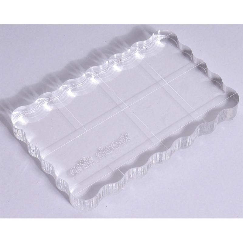 Bloco Acrílico Ergonómico para Carimbos - Quadriculado - Artis Decor