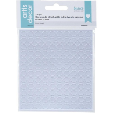Círculos de Espuma Adesiva Dupla Face - 8 x 2 mm - Artis Decor