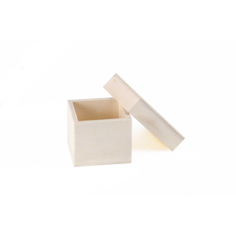 Caixa Quadrada em madeira - 7x7x5 cm