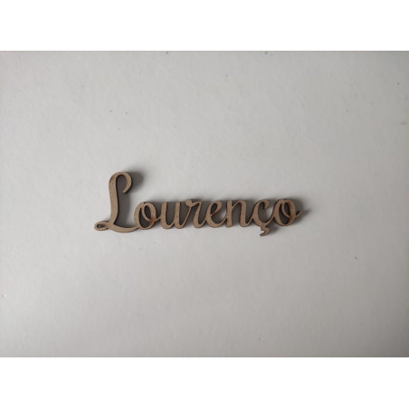 Nome Lourenço - MDF - 3 cm de altura