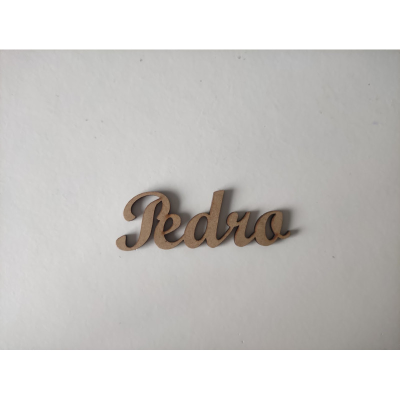 Nome Pedro - MDF - 3 cm de altura