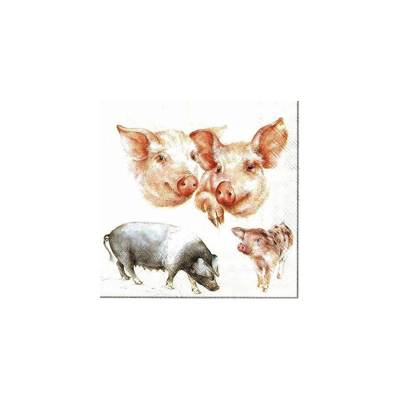 Guardanapo Decorativo para Decoupage - Pig