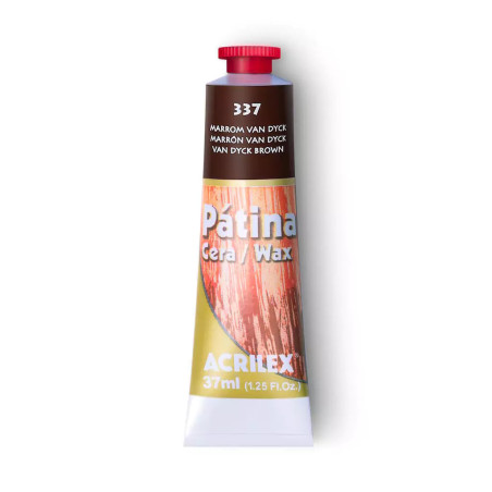 Pátina Cera - 37 ml - Acrilex - Marrom Van Dyck