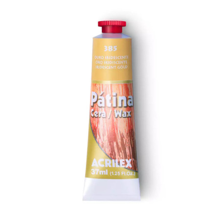 Pátina Cera - 37 ml - Acrilex - Ouro Iridescente