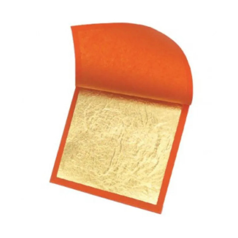 Folha de Ouro (imitação) - Livro com 25 páginas - 14 x 14 cm