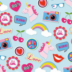 Guardanapo para Decoupage - Patches & Pins Blue