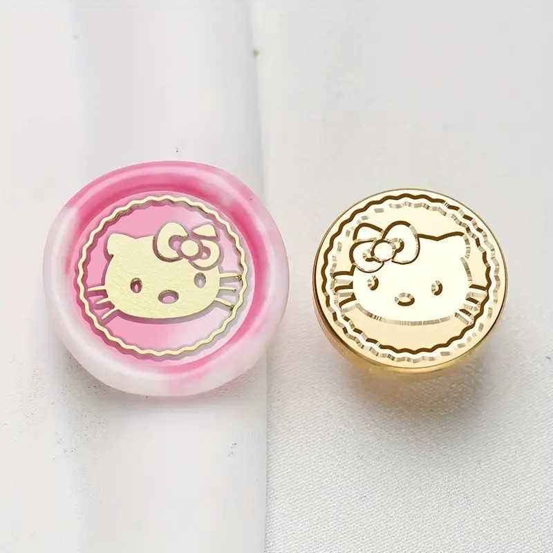 Sinete / Carimbo Lacre - Cabeça Hello Kitty