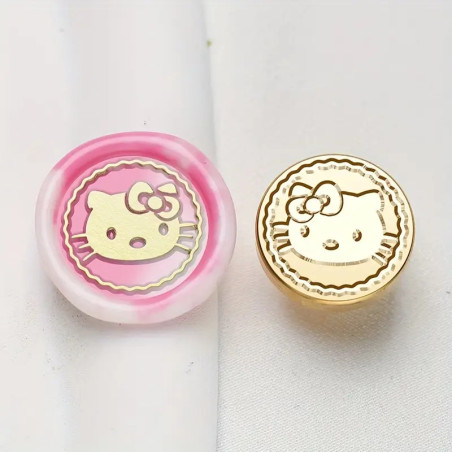 Sinete / Carimbo Lacre - Cabeça Hello Kitty