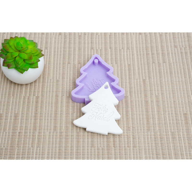 Molde Silicone - Pinheiro Feliz Natal - LG - MLD0123