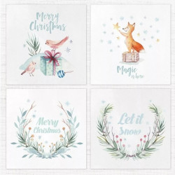 Bloco Papel Scrapbook - Watercolour Christmas - Crafter's Companion - 30x30cm