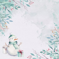 Bloco Papel Scrapbook - Watercolour Christmas - Crafter's Companion - 30x30cm