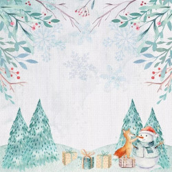 Bloco Papel Scrapbook - Watercolour Christmas - Crafter's Companion - 30x30cm