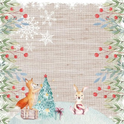 Bloco Papel Scrapbook - Watercolour Christmas - Crafter's Companion - 30x30cm