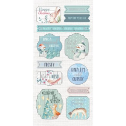 Autocolantes 3D - Watercolour Christmas Character 3D Die-Cut Toppers - Crafter's Companion