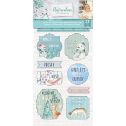 Autocolantes 3D - Watercolour Christmas Character 3D Die-Cut Toppers - Crafter's Companion