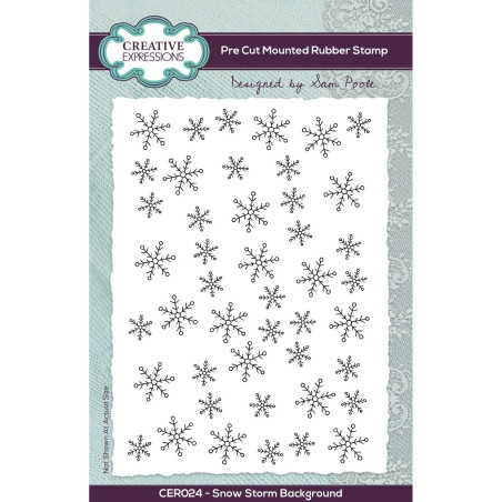 Carimbo Cling - Creative Expressions - Snow Storm Background