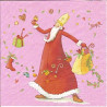 Guardanapo Decoupage - Santa Claus in Pink