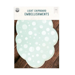 Base de Álbum em Cartão com Papéis - Nuvem Azul - P13