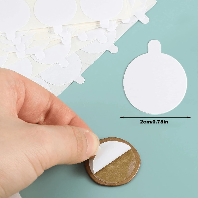 Autocolantes Dupla-Face para Selos de Lacre/Cera - 2 cm - 20 unidades