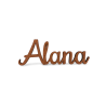 Nome "Alana" - MDF - 3 cm altura