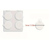 Autocolantes Dupla-Face para Selos de Lacre/Cera - 3 cm - 20 unidades