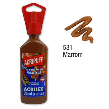 Acripuff - 35 ml - Acrilex - Marron/Castanho