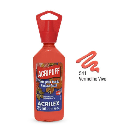 Acripuff - 35 ml - Acrilex - Vermelho Vivo