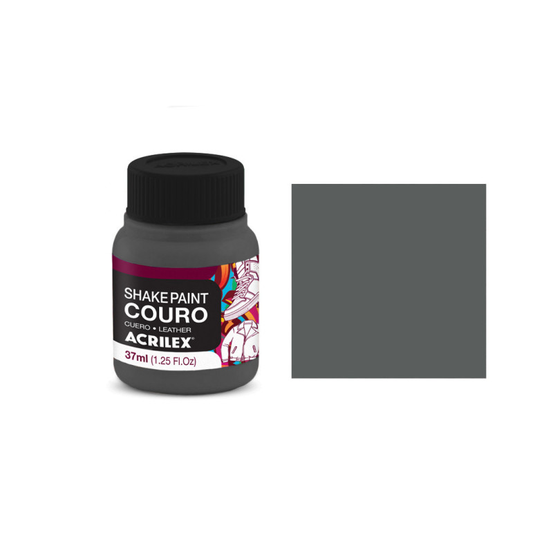 Shake Paint Couro - 37 ml - Acrilex - Cinza