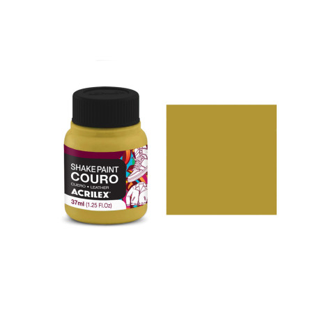 Shake Paint Couro - 37 ml - Acrilex - Amarelo Indiano