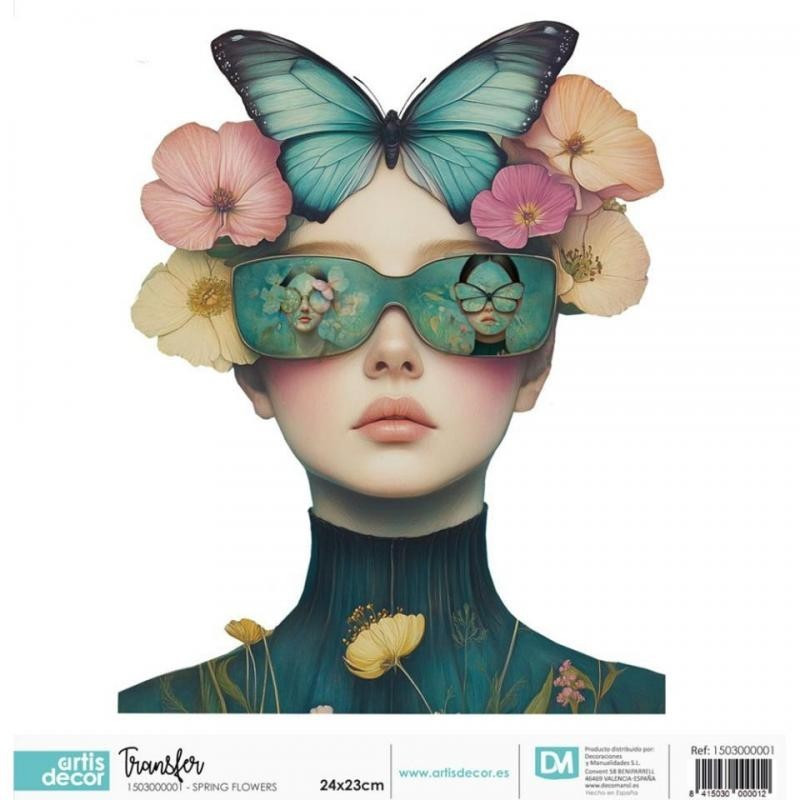 Transfer DTF Textil - 24 x 23 cm - Spring Flowers - Artis Decor