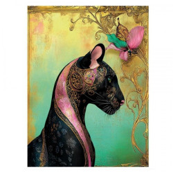 Transfer DTF Textil - Golden Panther - Artis Decor