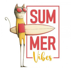 Transfer DTF Textil - 24 x 23 cm - Summer Vibes - Artis Decor