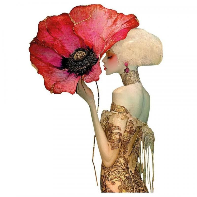 Transfer DTF Textil - Dama Dorada 3 - Artis Decor